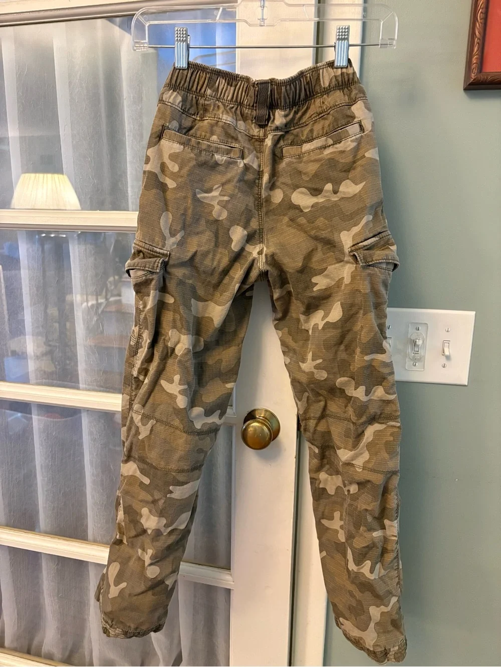 12S LANDS END IRON KNEE Kids Camo Cargo LINED Pants - Camouflage